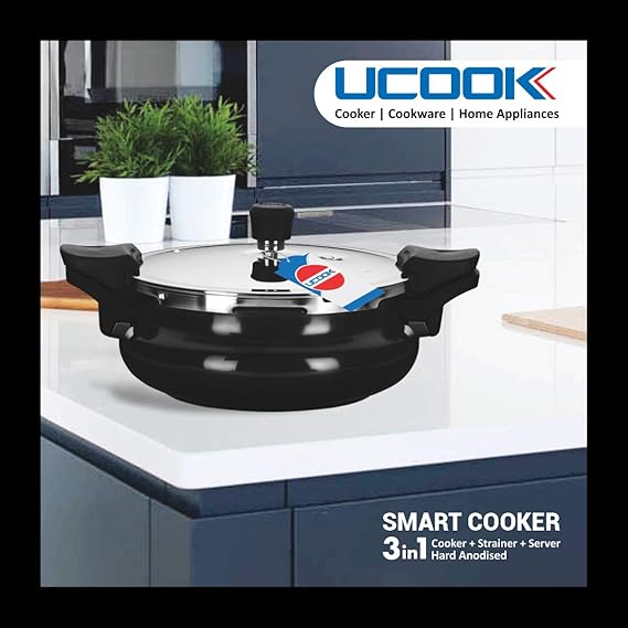 Buy UCOOK Smart 3 in 1 Hard Anodised Aluminium Outer Lid Induction Base