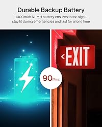Sunco 6 Pack LED Exit Sign with Emergency