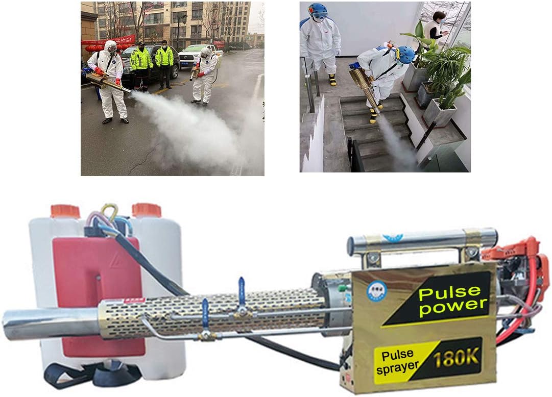 GJQION 16L High-Pressure Pulse Gasoline Electric Sprayer,Water Mist And Smoke Two Ways Disinfection Fog Machine