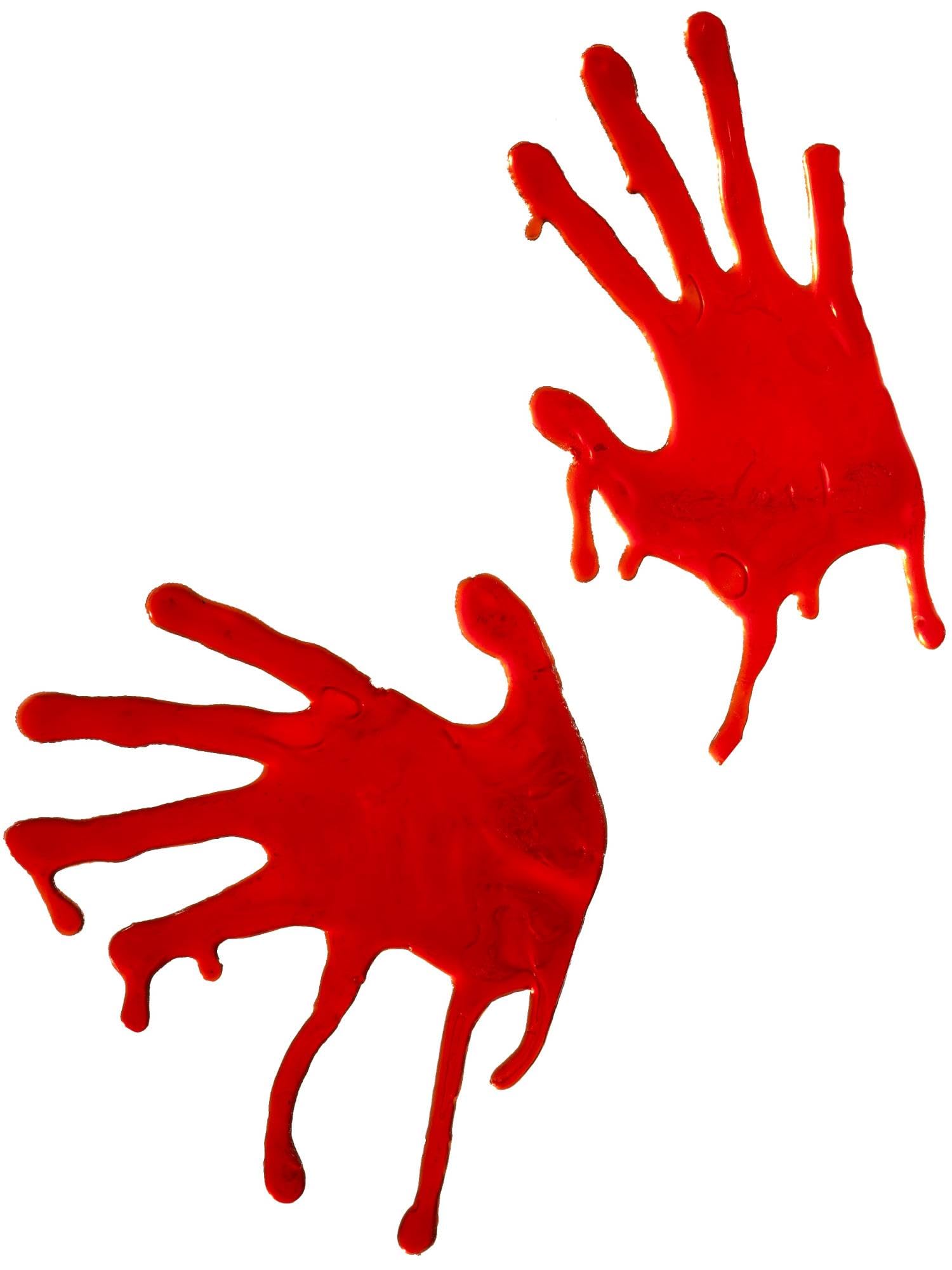 Smiffys Horrible Blooded Hands, Red For Window Decoration Only, Halloween Fancy Dress Accessory, Halloween Dress Up Halloween decorations