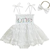 My First Birthday Baby Girl Outfit One Year Old Clothes Tulle Romper Dress Sleeveless Bodysuit Cake Smash Outfits