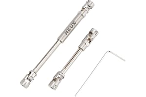 MEUS RACING SCX24 Driveshaft Cut to Length Driveshaft for 1/24 Axial SCX24 RC Crawler Car (Silver)