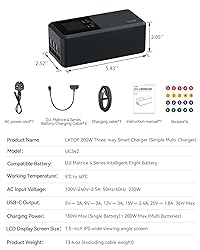 LKTOP 200W Matrice 4 Series Battery Charging Hub