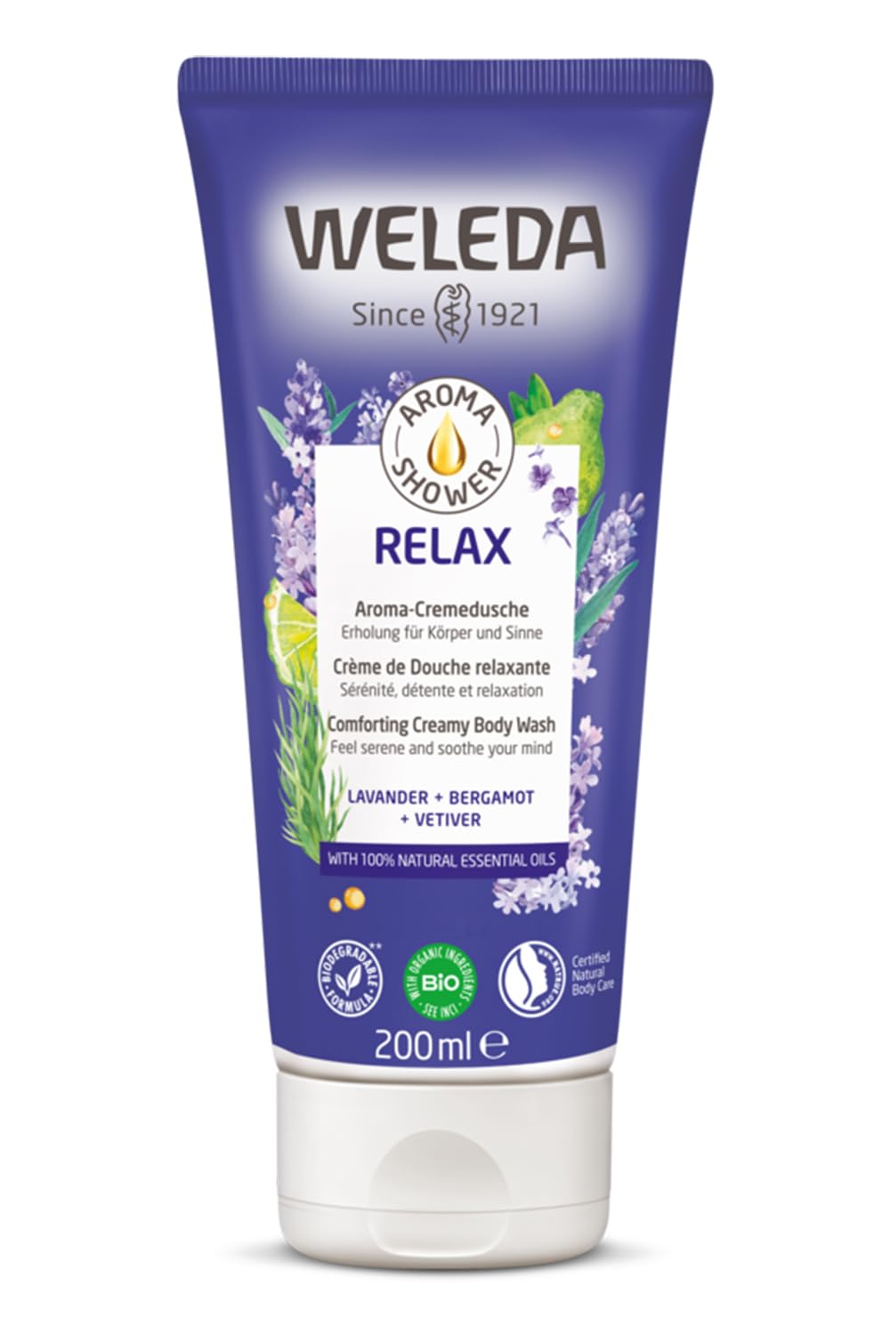 Weleda Lavender Creamy Body Wash, 200ml