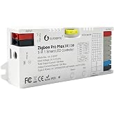 GLEDOPTO ZigBee 3.0 LED Strip Light Controller Pro Max 5 in 1 RGBCCT RGBW RGB CCT Dimmer Monochrome Color White Light Mix PWM Dimming 20A Pluggable Fuse App Voice Control (ZigBee Hub Require)