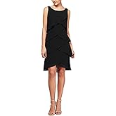 S.L. Fashions Womens Tiered Cocktail Party Dress, Wedding Guest Gown (Petite and Regular Sizes)