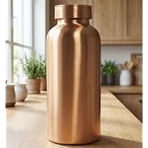 IBA Indianbeautifulart 2000 ML/68 oz Copper Water Bottle With Jute Bag, Plain Design, Leak-Proof, Lightweight Authentic Ayurvedic Bottle, Handcrafted Pure Copper Drinking Water Bottle