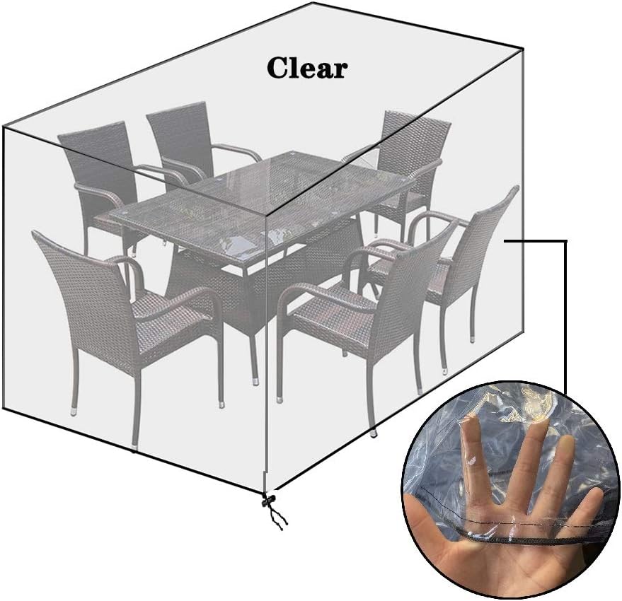 Amazon Com Ljianw Garden Furniture Covers Plastic Couch Cover Dustproof Waterproof Thicken Clear Pvc For Indoor Patio Furniture Covers Custom Size Color Clear Size 63x63x85cm Garden Outdoor