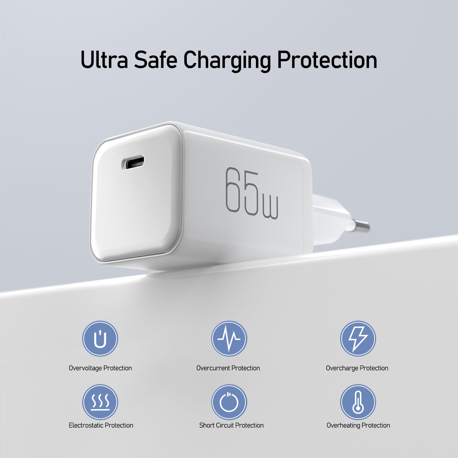 2 Stück 65W USB C Ladegerät GaN Schnellladegerät USBC Netzteil PPS Ladestecker USB-C Adapter für iPad Pro/Galaxy S22/S20/iPhone 17 16 15 14 13 12 5