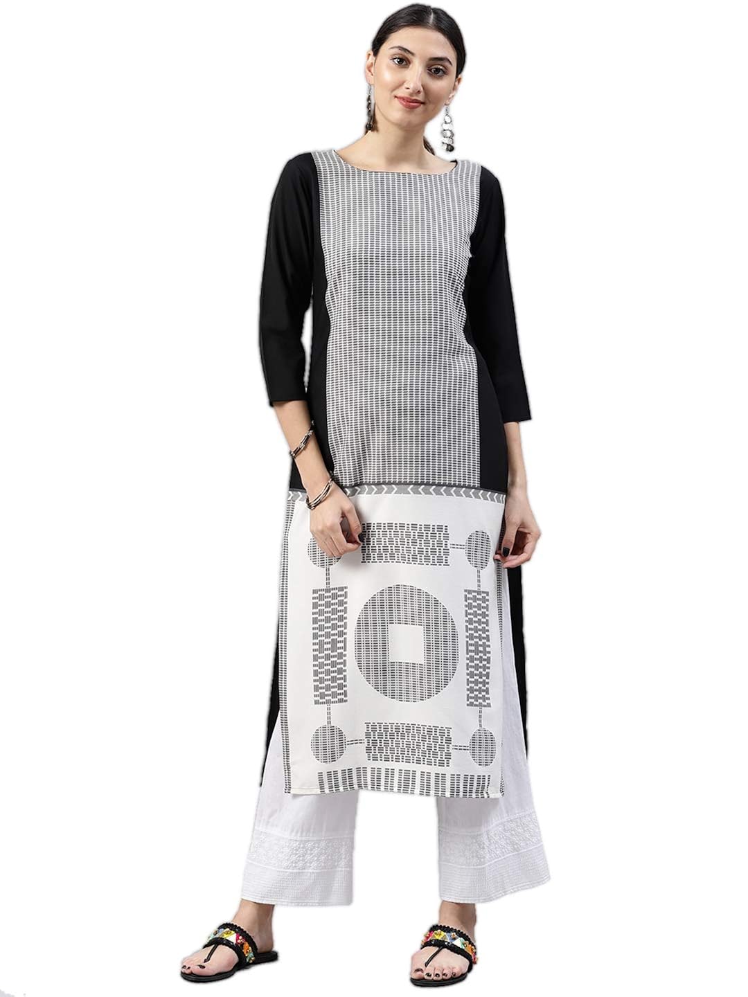 vaamsi crepe digital printed kurti(vpk1509_black_free size)