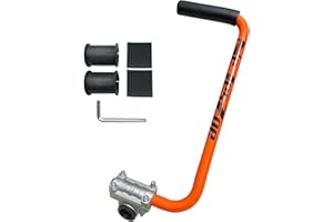 NeJesZoe Ergonomic Trimmer Grip for Weed Wackers Extension Handle, String Trimmer Handle Lawn Trimmer Handle Grip with Bracket Clamp for String Trimmer, Lawn Care, Landscaping (Orange Black)