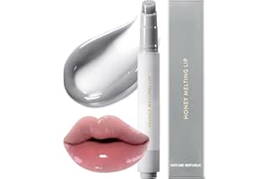 Nature Republic HONEY MELTING LIP PLUMPING (12 GRAY) SOFT LIP STICK Moody Plump Hydrating Gloss, Moisturizing balms, Volumizing formula,Nude & Sheer tint, Glowy Finish, korean make up