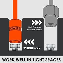 THINKWORK Bolt Extractor Set, 38 Pieces Impact Bolt
