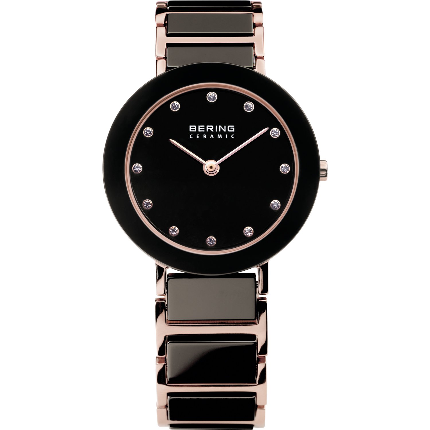 BERING Women Analog Quartz ceramic collection Watch with stainless steel/Ceramic Strap and Sapphire Crystal 11429-746