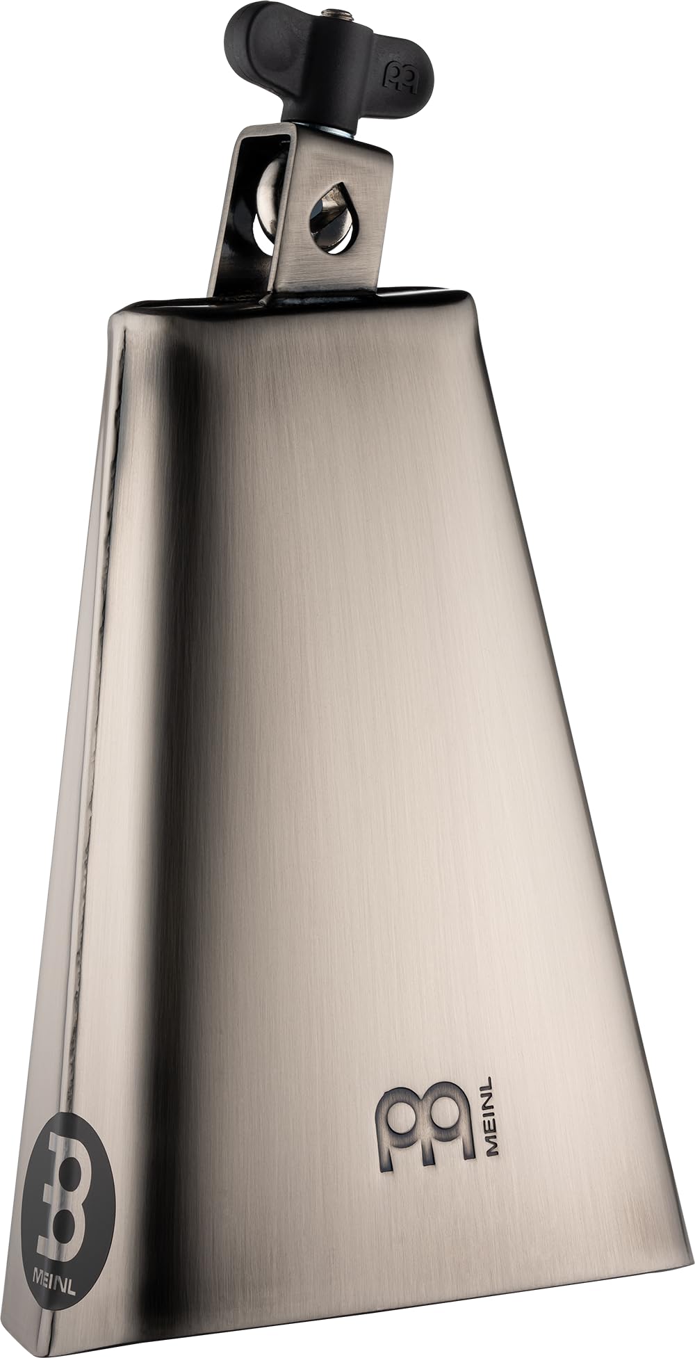Meinl Percussion Chrome Timbales Cowbell - Very Large Idiophone - Length 8 Inches - Mountable - Big Mouth - Steel, Silver (STB80B)