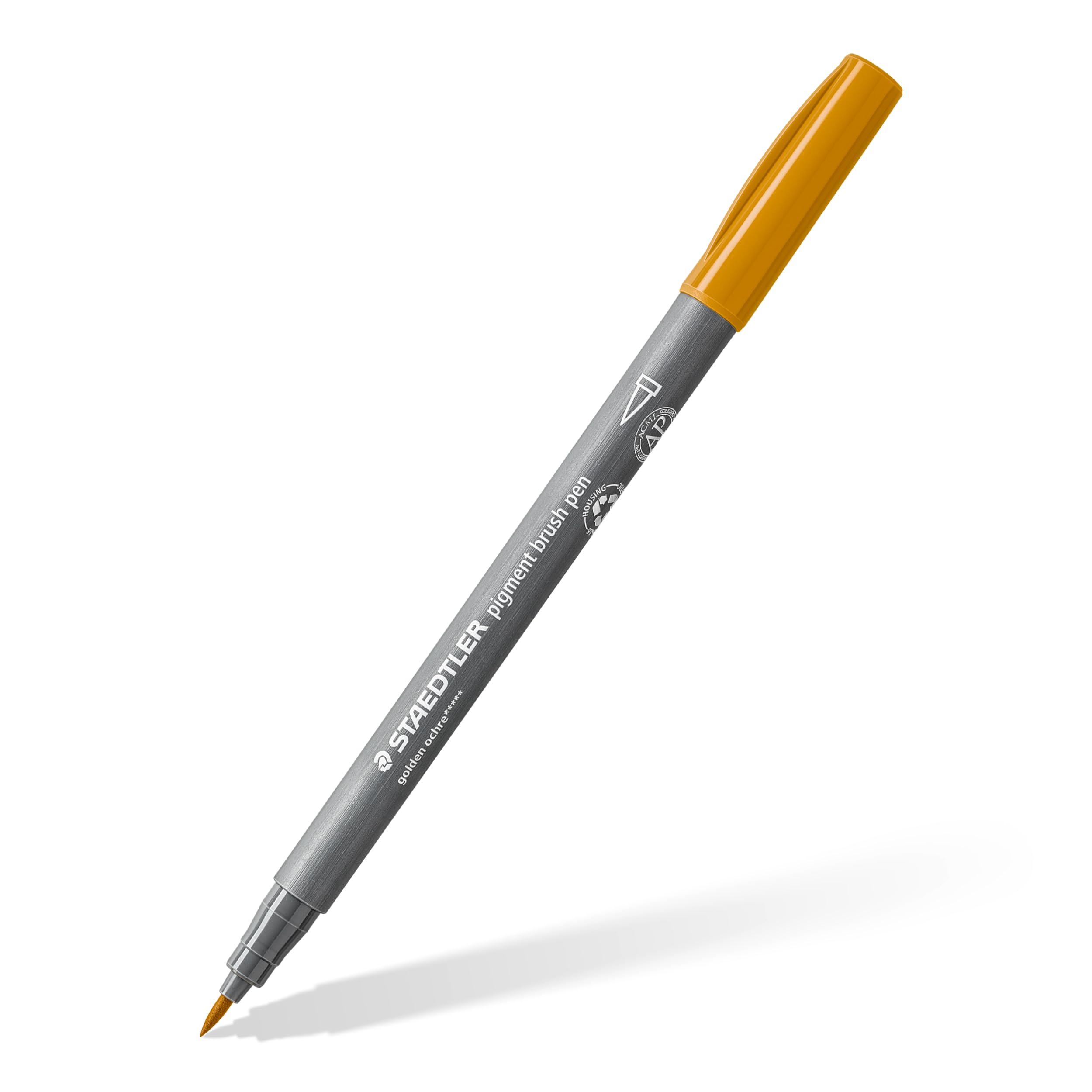 STAEDTLER 371-16 Pigment Arts Brush Pen - Golden Ochre (Box of 10)