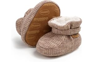 Bellocasa Infant Baby Boys Girls Cozy Fleece Booties Stay on Slippers Non Slip Soft Gripper Sock Shoes Toddler First Walker Newborn Crib Birthday Shower Gift