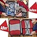 Gonex Packing Cubes Travel Luggage Organizers Different Set 3 Medium+1 Small Red