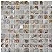 Art3d Shell Mosaic Tile White Square Mosaic Tile for Kitchen/Bathroom Backsplash, 12