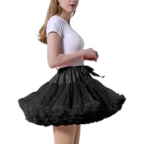 Amazon.com: Women's Chiffon Petticoat Elastic Waist Puffy Tutu ...