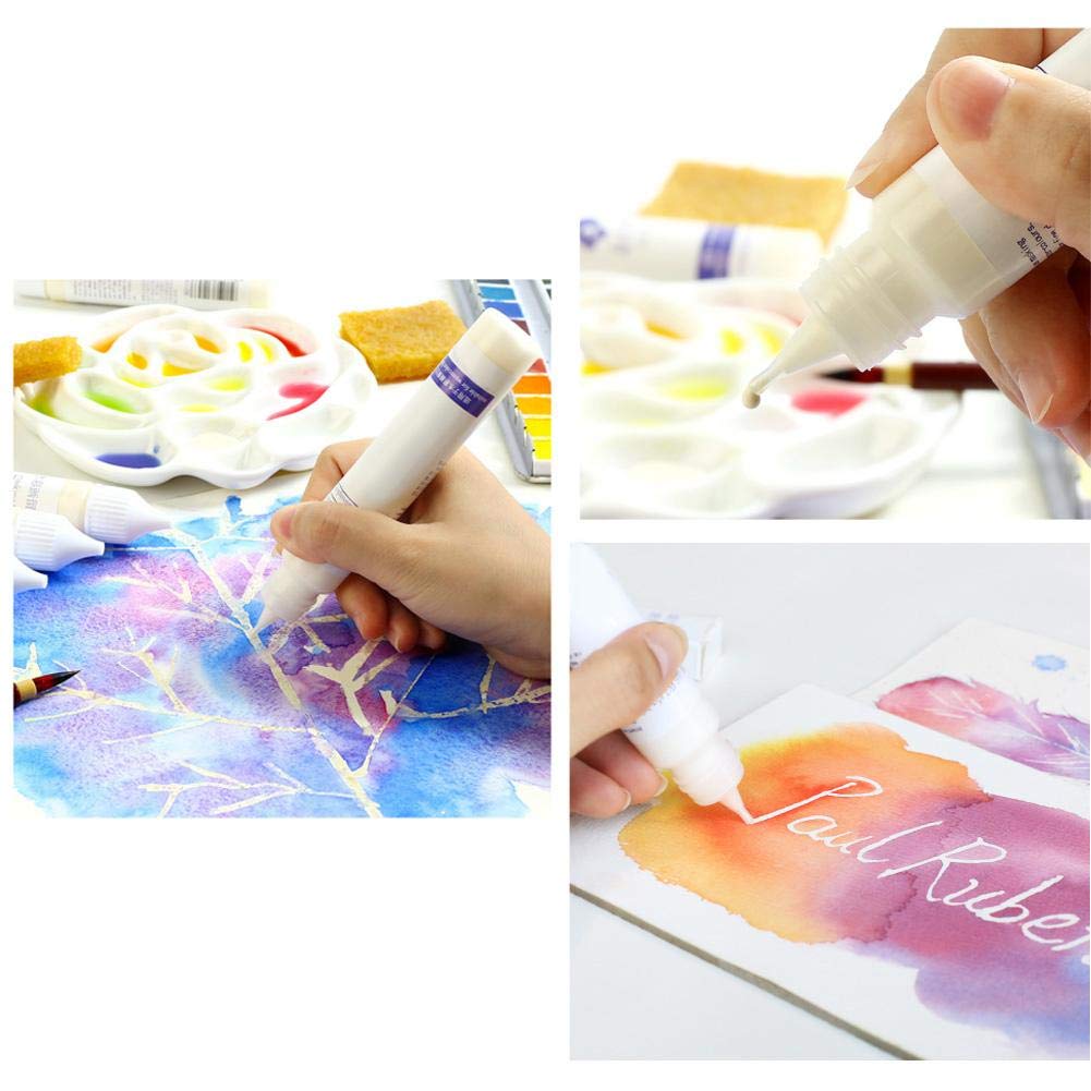 Art Masking Fluid, Artist Supplies Watercolor Masking Fluid, Watercolor Supplies White for Beginner Amateur,Artist Masking Fluid