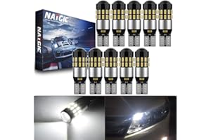 NATGIC 194 168 LED Bulb 6000K White,T10 W5W 2825 Bulb Replacement Light Bulbs, 912 921 Led Bulb For Dome Map Light, Door Ligh