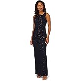 Adrianna Papell Womens Sleeveless Column Gown