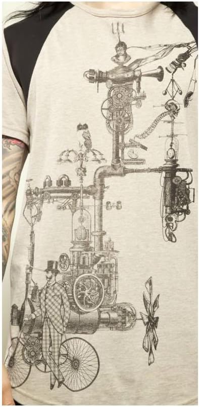 Lip Service Gothic Bicycle Steampunk Oatmeal Vintage Victorian T-shirt