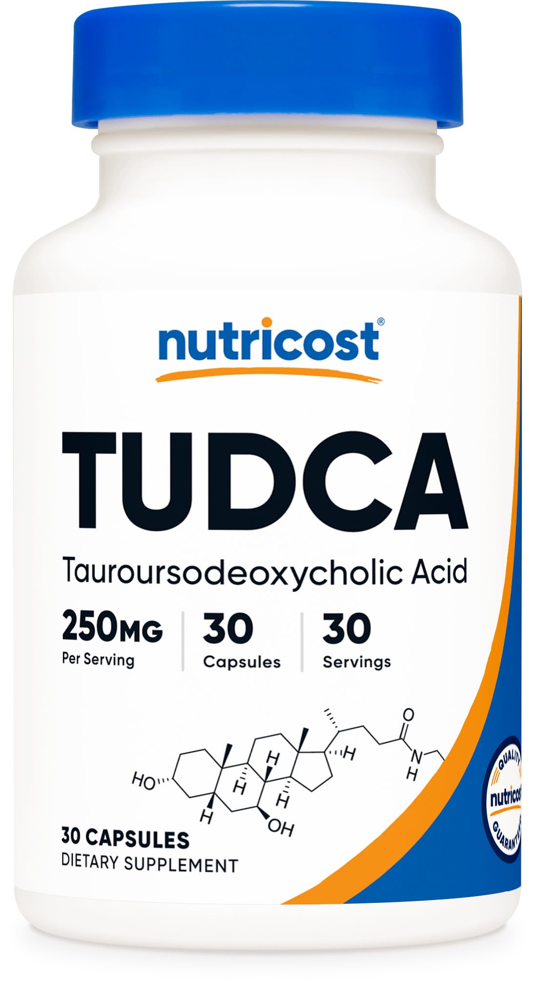 Nutricost Tudca 250mg, 30 Capsules (Tauroursodeoxycholic Acid) - Gluten Free, Non-GMO
