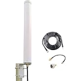 Omni-Directional 5G 4G LTE Antenna ts9 SMA/Outdoor WiFi Long Range/Cell Phone Antenna 698-3800MHz 12dBi for Modem/Router/Cell Signal Booster