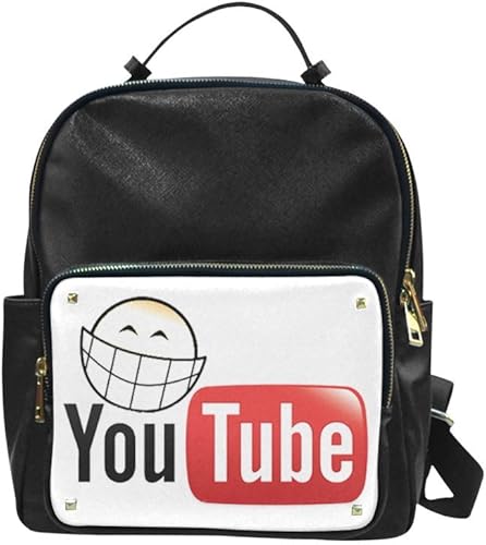 Amazon Cp Feed Youtubeロゴユニセックスレジャーバックパックスクールレジャーショルダーバッグ One Size リュックサック