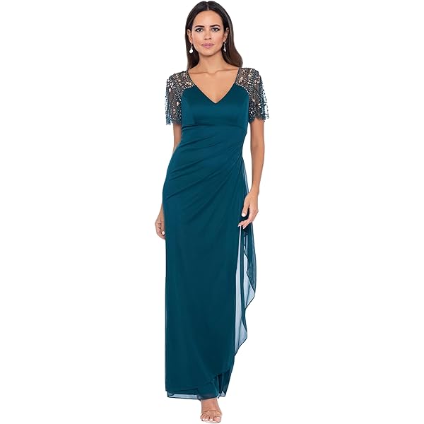 fitted lace wedding dress Amazon.com: Xscape Womens Long Sleeve Raised Floral Lace Midi Length (Reg  and Petite) Cocktail Dress, Navy, 4 US : Clothing, Shoes & Jewelry