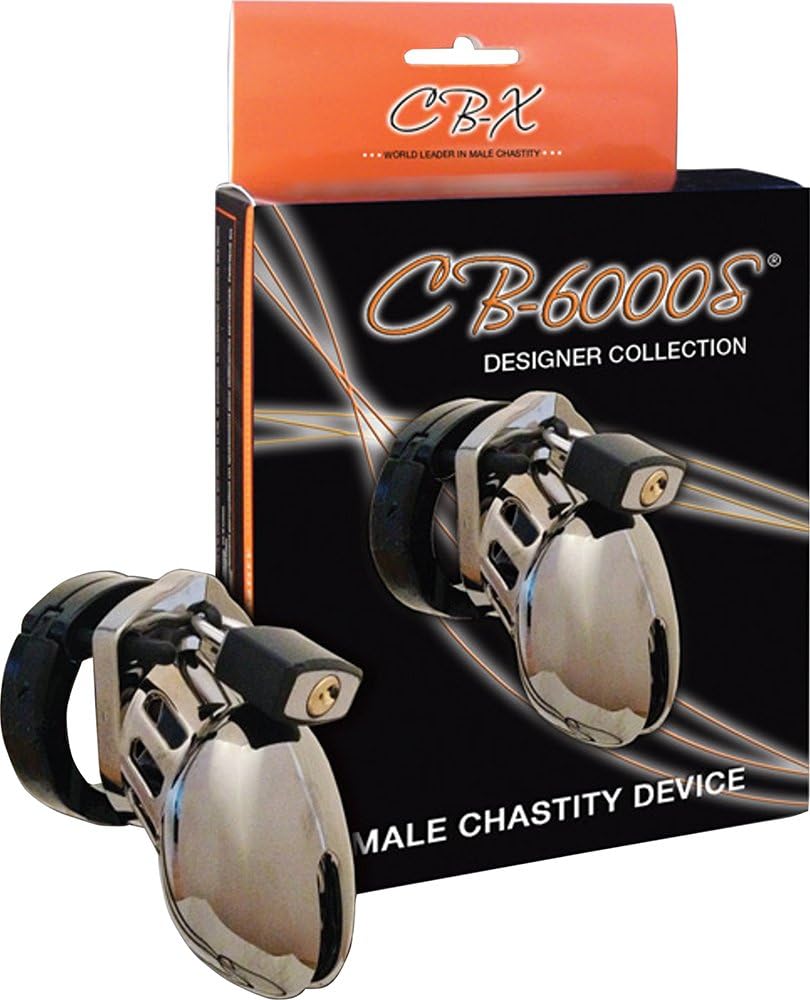 CB-X CB-6000S Chastity Cage Chrome Small, Clear, Wood, 37 mm