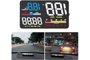 DIXELL D5000 HUD Head Up Display OBD Film Smart Display Speedometer Temperature Car Electronics Speed Projector On The Windshield Overspeed RPM