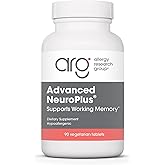 Allergy Research Group Advanced NeuroPlus - Nootropic Formula with Spearmint Extract, Lions Mane & Citicoline - Supports Working Memory Focus & Cognitive Function - 30 Servings - 90 Tablets