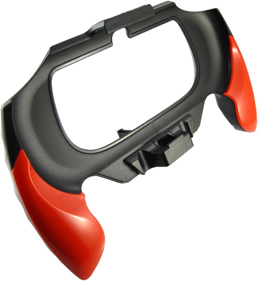 Pandaren® PS Vita slim 2000 PSV hand grip protective case with build in back stand design (red)
