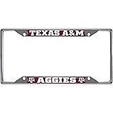 FANMATS 14895 Texas A&M Aggies Chrome Metal License Plate Frame, Team Colors, 6.25in x 12.25in