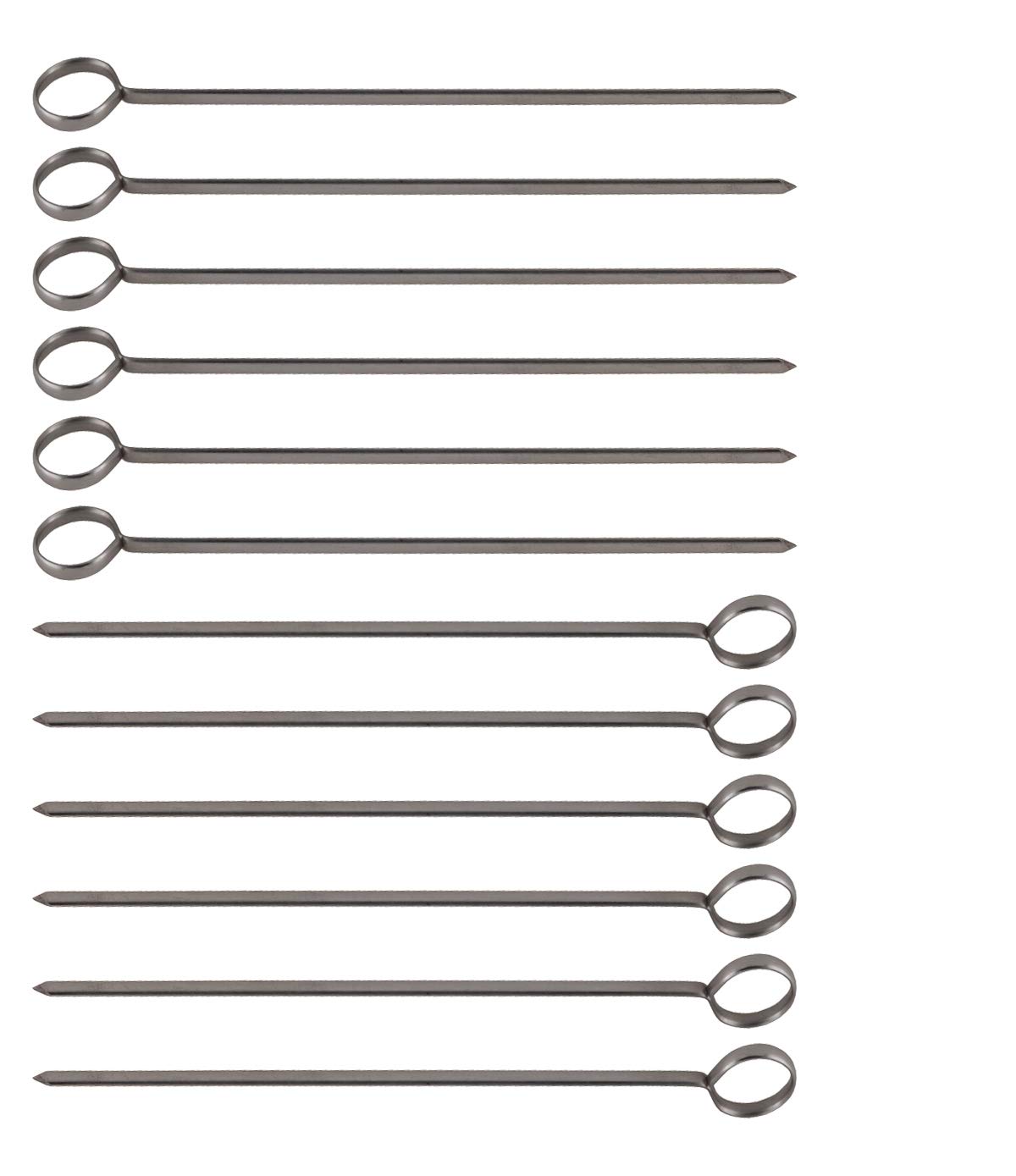 Kitchen Dining Barbecue Skewers Shish Kebab Kabob Skewers Bbq Skewers Barbecue Skewers 1 Dozen Ring Tip Handle Great Credentials 8 Inch Long Stainless Steel Skewers angimex