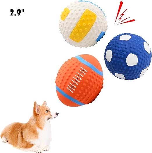 Pet Supplies : HOLYSTEED Squeaky Balls for Dogs Latex Dog Toy, Dog Squeaky Toys for Dogs, Dog 