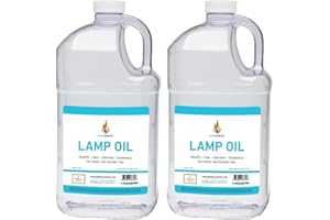 The Dreidel Company Liquid Paraffin Lamp Oil - 1 Gallon - Smokeless, Odorless, Ultra Clean Burning Fuel for Indoor and Outdoor Use (2 Pack)