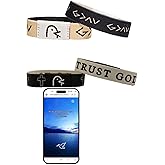 ClosJery Daily Bible Verse Cross Bracelet For Men Women Elastic Canvas Cloth Wearable Wristbands Inspirational Bracelet Customized Personalized Easter Jewelry Gifts 2 Pack