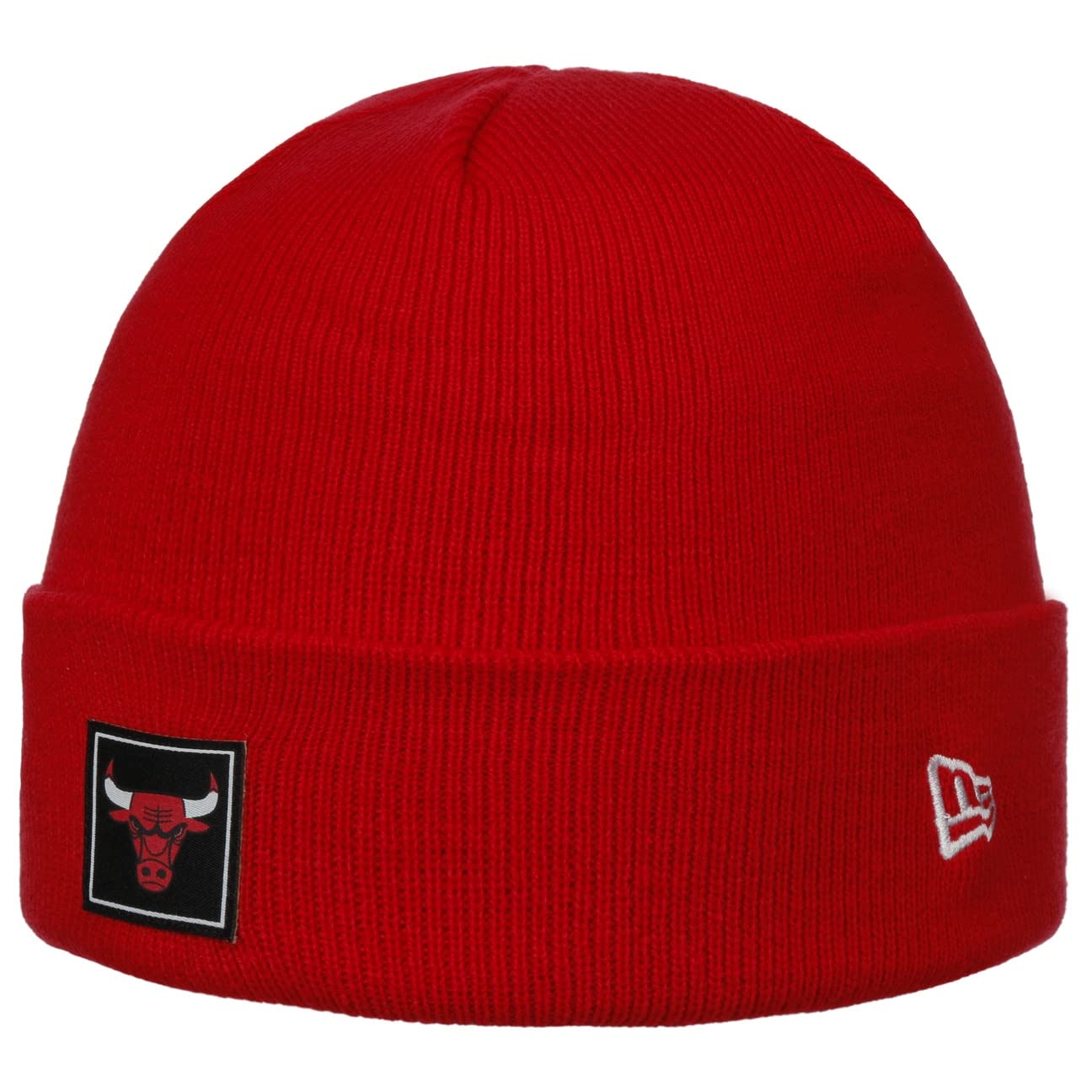 New Era NBA Bulls Team Cuff Beanie HatEra Winter with (One Size - red)