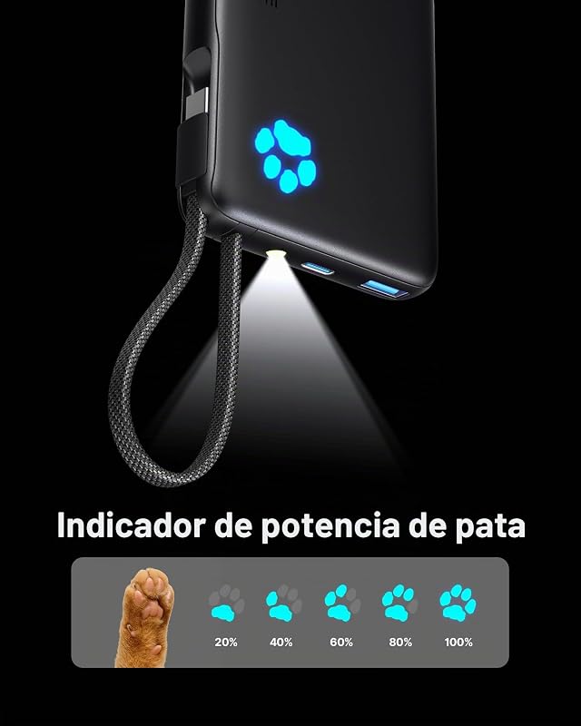 Power Bank de 45W, pequena bateria externa de 10000mAh com viagem rápida de carga