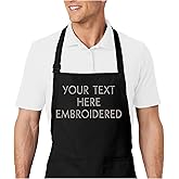 PLACE4PRINT Personalized Apron with Custom Name or Any Text. Chef, Cooking, Grilling, or Baking Gift