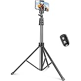 SENSYNE 72" Phone Tripod, Extendable Cell Phone Tripod Stand, Selfie Stick with Wireless Remote and Phone Holder, Compatible with iPhone Android Phone, Camera