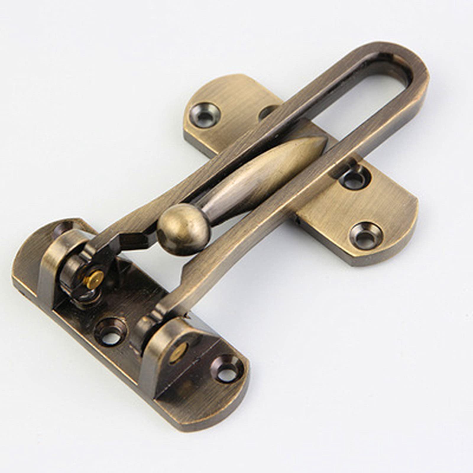 Door Chain Lock for Front Door, Door Lock with Swing Bar Door Chain Security,Door Guard Security Restrictor Door Lock Latch Zinc Alloy Built-in Steel Ball for Home Hotel Apartment (Bronze)