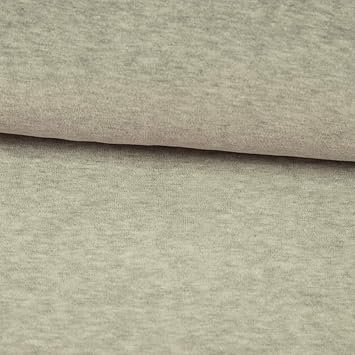 Stoffe Werning Nickistoff Uni einfarbig grau meliert Kuschelstoff Kinderstoff - Preis Gilt für 0,5 Meter