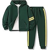 Voxikodex Boys Clothes 2 Piece Sweatsuit Set Zip Up Hoodie Sweatshirt and Pants Kids Boys Fall Winter Outfits Size 6-13 Years