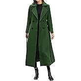 IDEALSANXUN Womens Long Wool Coats Fall Winter Double Breasted Trench Coat Peacoat Dressy Jackets