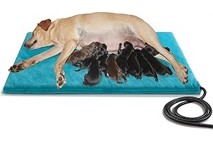 JLSAME Pet Heating Pad, Outdoor Indoor Electric Heated Pad for Dog & Cat, Warm Heated Mat Waterproof Heated Dog Cat Bed with Chew Resistant Cord, Comfortable Heater Blanket for Puppy and Kitten